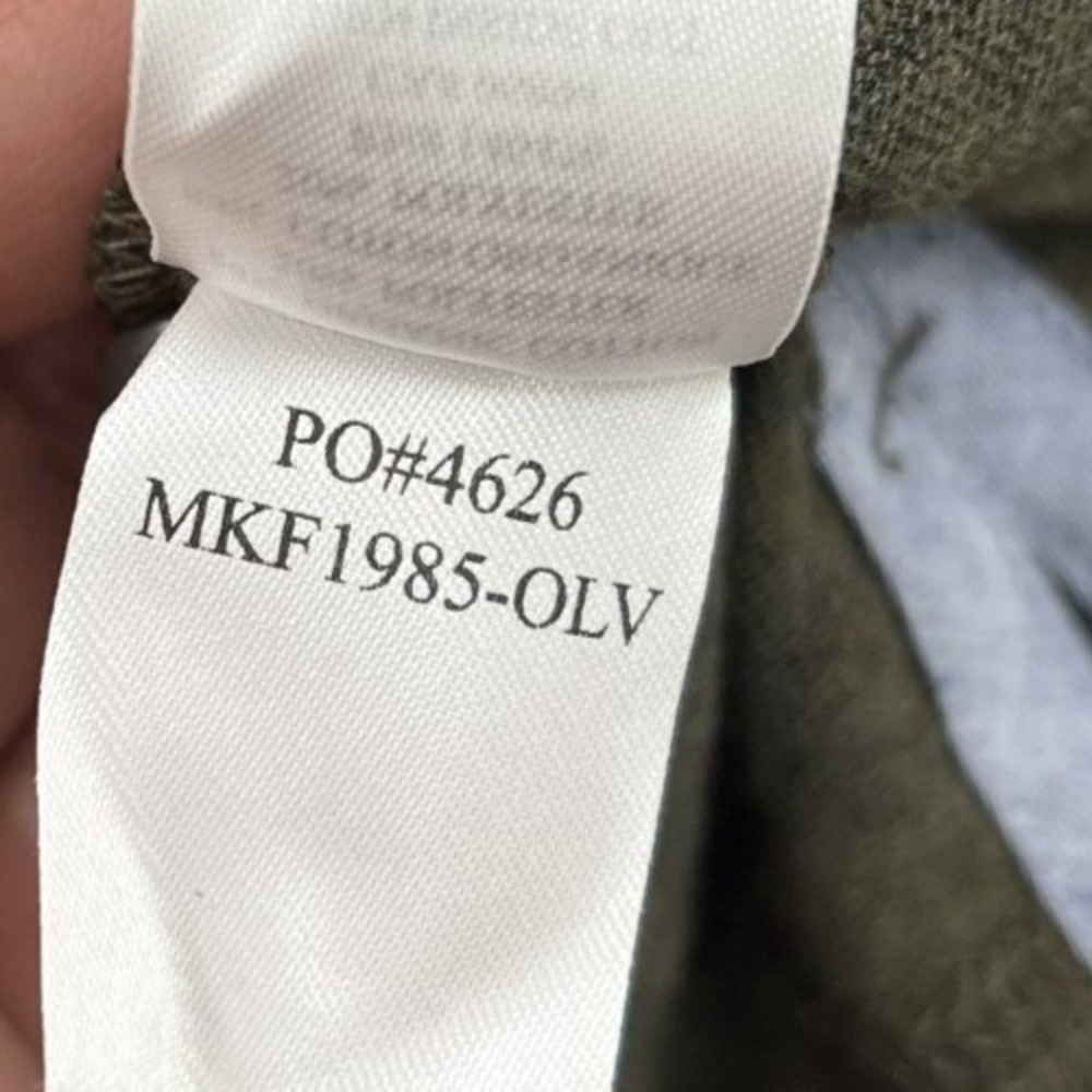 Faherty Long-Sleeve Luxe Heathered Polo Mens L 1/4 Button Olive Green Pocket EUC - Picture 7 of 12
